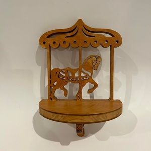 🔻🔻🔻sale Vintage carousal wooden shelf from 90s
